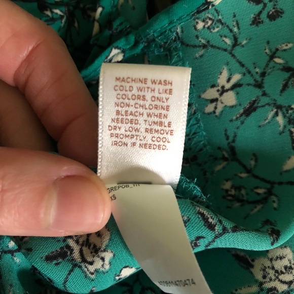 LC Lauren Conrad Green Cap Sleeve Blouse - Picture 8 of 8